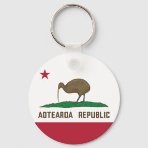 Aotearoa Republic Kiwi Flagga Nya Zeeland Nyckelring