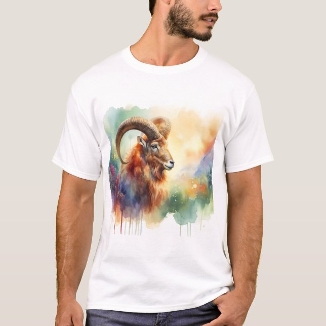 Aoudad 180624AREF120 - Watercolor T Shirt (Framsida)