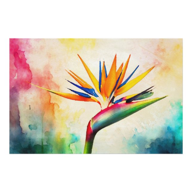 *~* AP10 Bird of Paradise Art Painting #21 Fototryck (Framsidan)