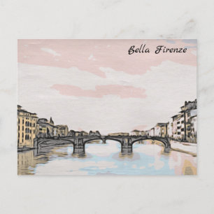 ** AP12 Bridge Firenze Florence Italien italienska Vykort