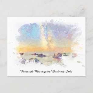 *~ AP12 Pastel Cannelle Beach Italia Italien Sunse Vykort