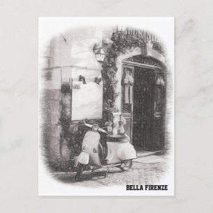 * AP12 Scooter Florence Italia Cobblestone Italia Vykort