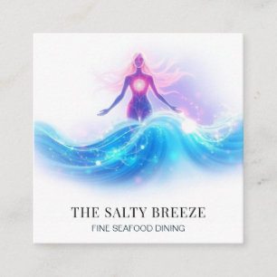 *~* AP13 90 Healing Beach WAVE Birth of Venus Fyrkantigt Visitkort