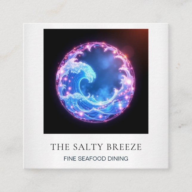 *~* AP13 Beach Nautical Coastal Boats Fishing 103 Fyrkantigt Visitkort (Framsida)