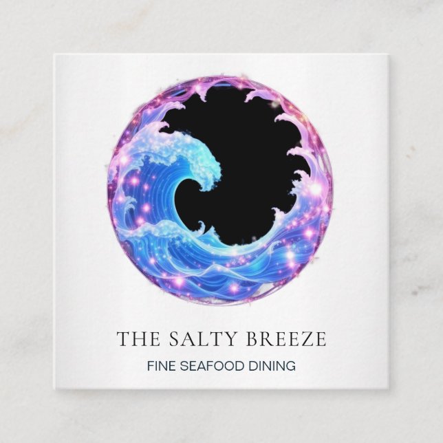 *~* AP13 Beach Nautical Restaurant Pub Pub 103 Fyrkantigt Visitkort (Framsida)