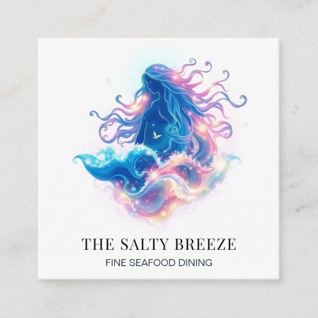 *~* AP13 Healing Beach WAVE Birth of Venus 72 Fyrkantigt Visitkort (Framsida)