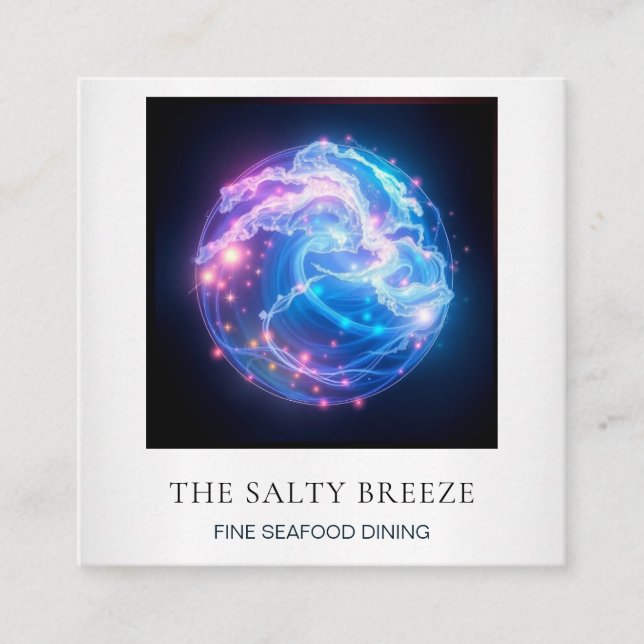 *~* AP13 Waterfront Realtor Manager agent 99 Fyrkantigt Visitkort (Framsida)