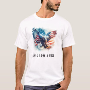 *~* AP16 American Flagga USA Bald Detail EGLE T Shirt