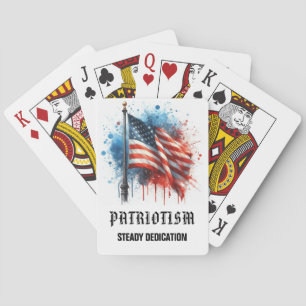 *** AP16 Amerika Flagga 3 citat Patriotism  Casinokort