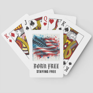 *** AP16 Amerika Flagga Veteran 1 Född Fri Casinokort