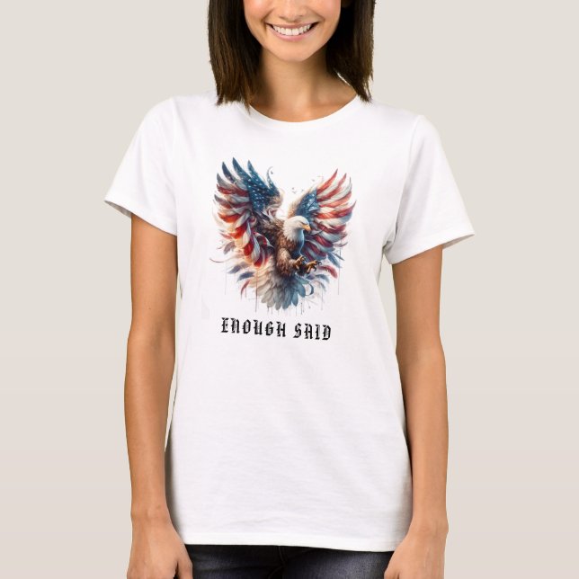 *~* AP16 Artsy American Flagga USA T Shirt (Framsida)