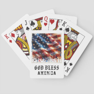 *** AP16 Röd Vit Blå Amerikansk Flagga Spela 10 Casinokort