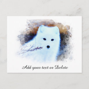 *~* AP18 Trwig Snö Fox White Fox Arctic Polar Vykort