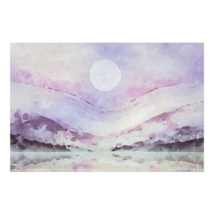 *~* AP19 LILA Abstrakt Liggande Sol art Fototryck