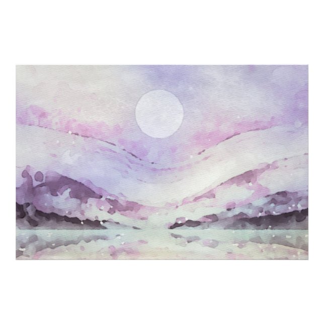 *~* AP19 LILA Abstrakt Liggande Sol art Fototryck (Framsidan)