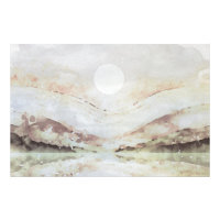 *~* AP19 PASTEL MINT Abstrakt Liggande Sol art