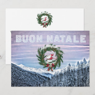 * AP20 BUON NATALE Italienska språkjulen Inbjudningar