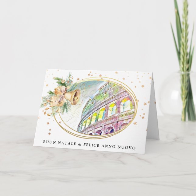 *~* AP20-Italiens italienska Buon Natale Anno Nuov Meddelande (Framsida)