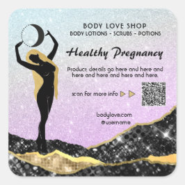 *~* AP24 Spell Rainbow Goddess avsiktsförklaring O Fyrkantigt Klistermärke