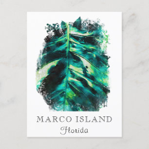 *~* AP25 Personalisera Tropical Handflatan Löv Tra Vykort