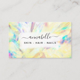 *~* AP26 OPAL Rainbow Crystal Etheral QR Prism Visitkort