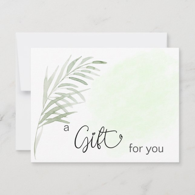 *~* AP29 GIFT CERTIFICATE Botanical Simple Löv (Framsida)