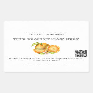 *~* AP30 DEHYDRATED Fruit QR PHOTO Rektangulärt Klistermärke