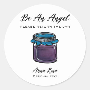 *~* AP30 Whimsical Return burk Jelly Canning Mason Runt Klistermärke
