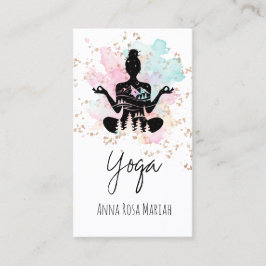 *~* AP33 Gräs Träd Yoga Rainbow Chakra Andlig Visitkort