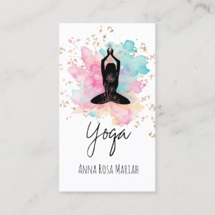 *~* AP33 Rainbow Chakra Andlig Glitter Yoga Visitkort