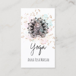 *~* AP33 Regnbåge Chakra Andlig Yoga Glitter Visitkort
