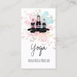 *~* AP33 Yoga Class Rainbow Chakra Andlig Visitkort