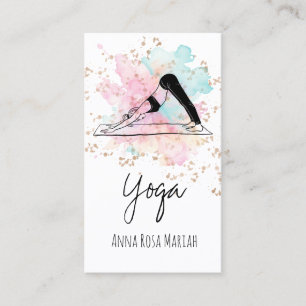 *~* AP33 Yoga Rainbow Chakra Andlig Glitter Visitkort
