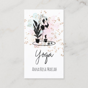*~* AP33 Yoga Rainbow Chakra Andlig Plants Visitkort