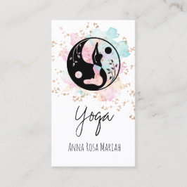 *~* AP33 Yoga Rainbow Chakra Andlig Yin Yang Visitkort