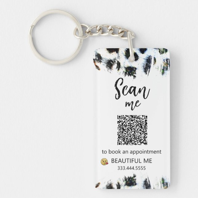 *~* AP36 QR Promo Beauty Leopard Acrylic Keychain (Framsidan)