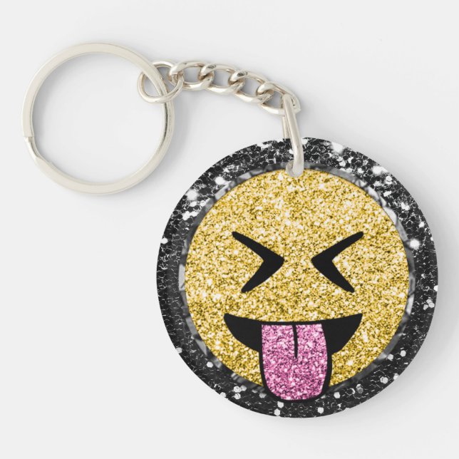 *~* AP40 Lycklig QR Tunga Mouth Emoji Glitter (Framsidan)