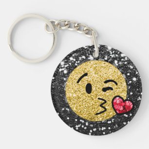 *~* AP40 Red Heart QR Blow a Kiss Emoji Glitter