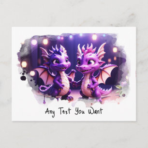 *~* AP48 Magic PHOTO Inbjudan Dragon Postcard
