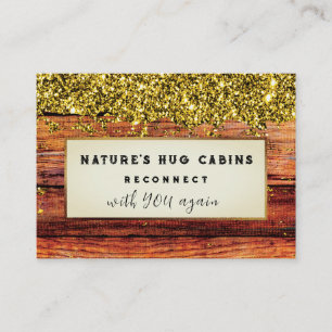 *~* AP49 Glitter Rustic Bleached Old Wood QR Visitkort