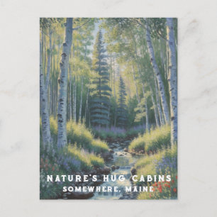 *~* AP49 Natur Maine Forest Skogen Waterfall Vykort