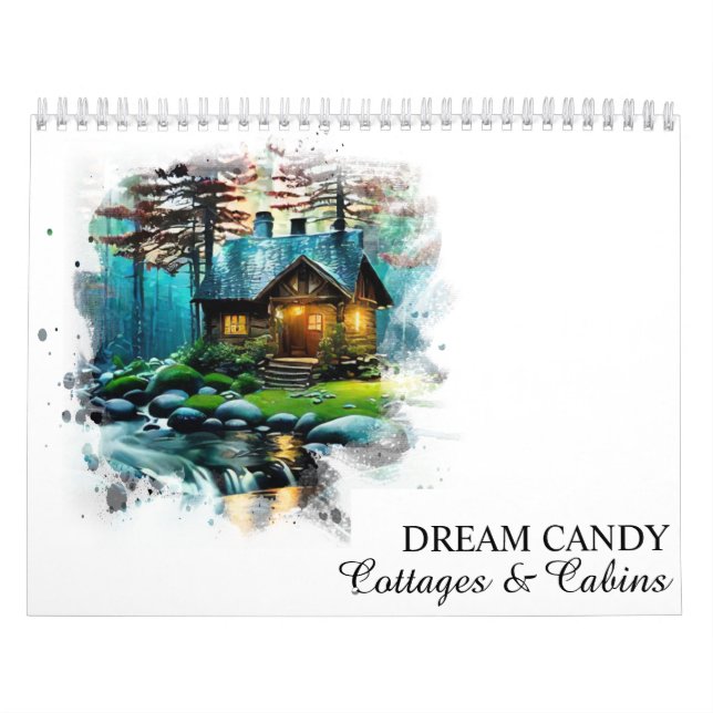 *~* AP49 Rustic Cottages Log Cabins Artistic Kalender (Omslag)
