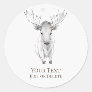 *~* AP49 Sweet Cute Rustic Baby Moose Runt Klistermärke