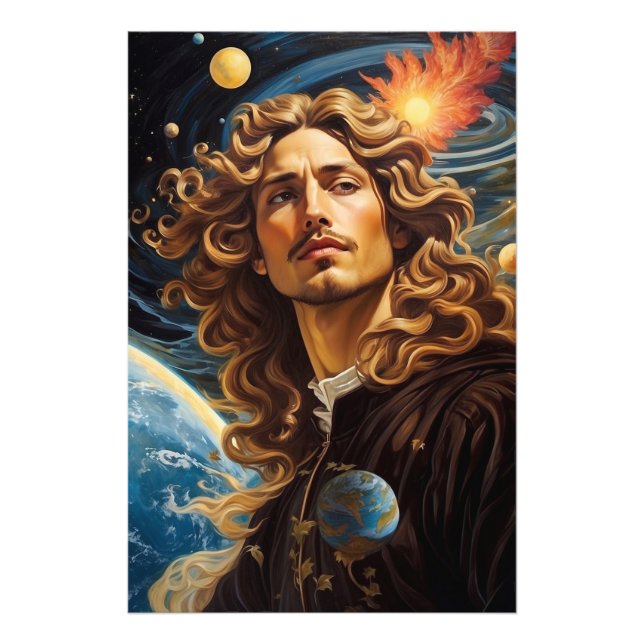 *~* AP50 Fantasy Universe Cosmic Handsome Flower Fototryck (Framsidan)