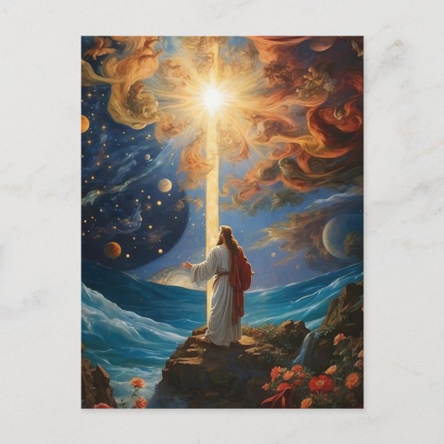 *~* AP50 Fantasy Universe Ray of Light Jesus Vykort (Framsida)