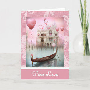 *~* AP51 4 Kärlek Boat Hearts Romantic Valentine Helgkort