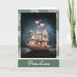 *~* AP51 Kärlek Boat Hearts Romantic Valentine 21 Helgkort