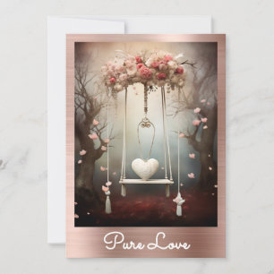 *~* AP51 Romantiska svänghjärter Valentine Serene Inbjudningar