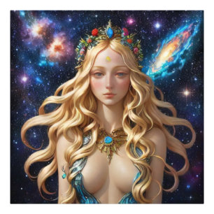 *~* AP58 Cosmic Women Fantasy Jewels Galaxy Fototryck