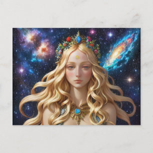 *~* AP58 Cosmic Women Fantasy Jewels Galaxy Helg Vykort